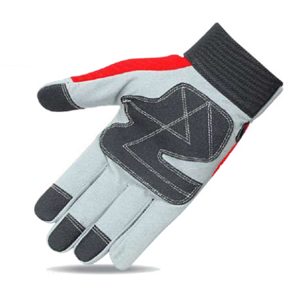 red-white Working Gloves back